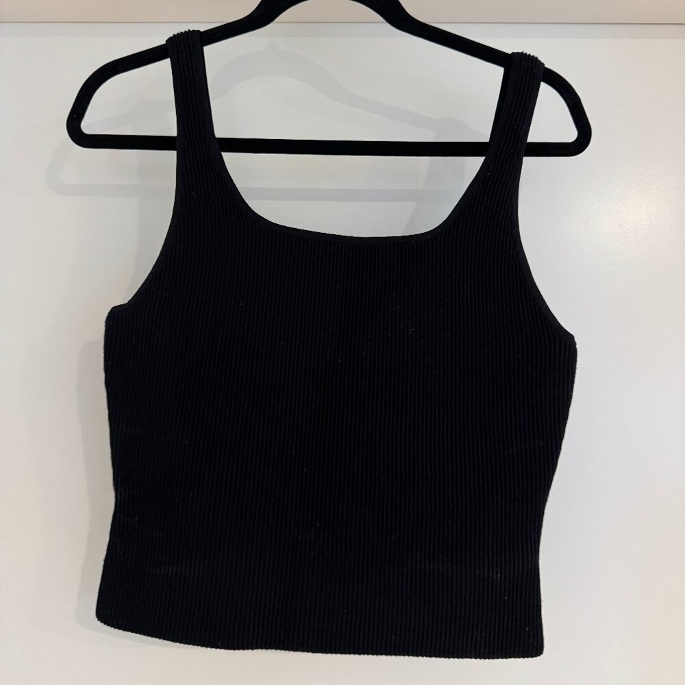 Artizia Babaton Sculpt Knit Squareneck Tank Black Large